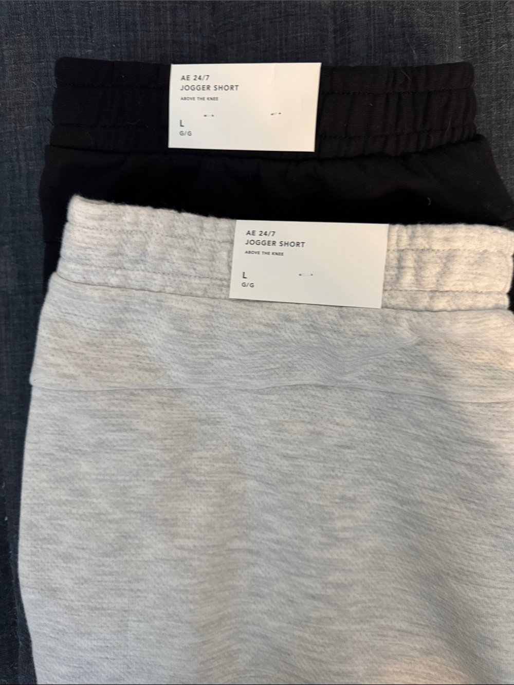 American Eagle Outfitters Men’s Jogger Shorts - Black & Light Gray